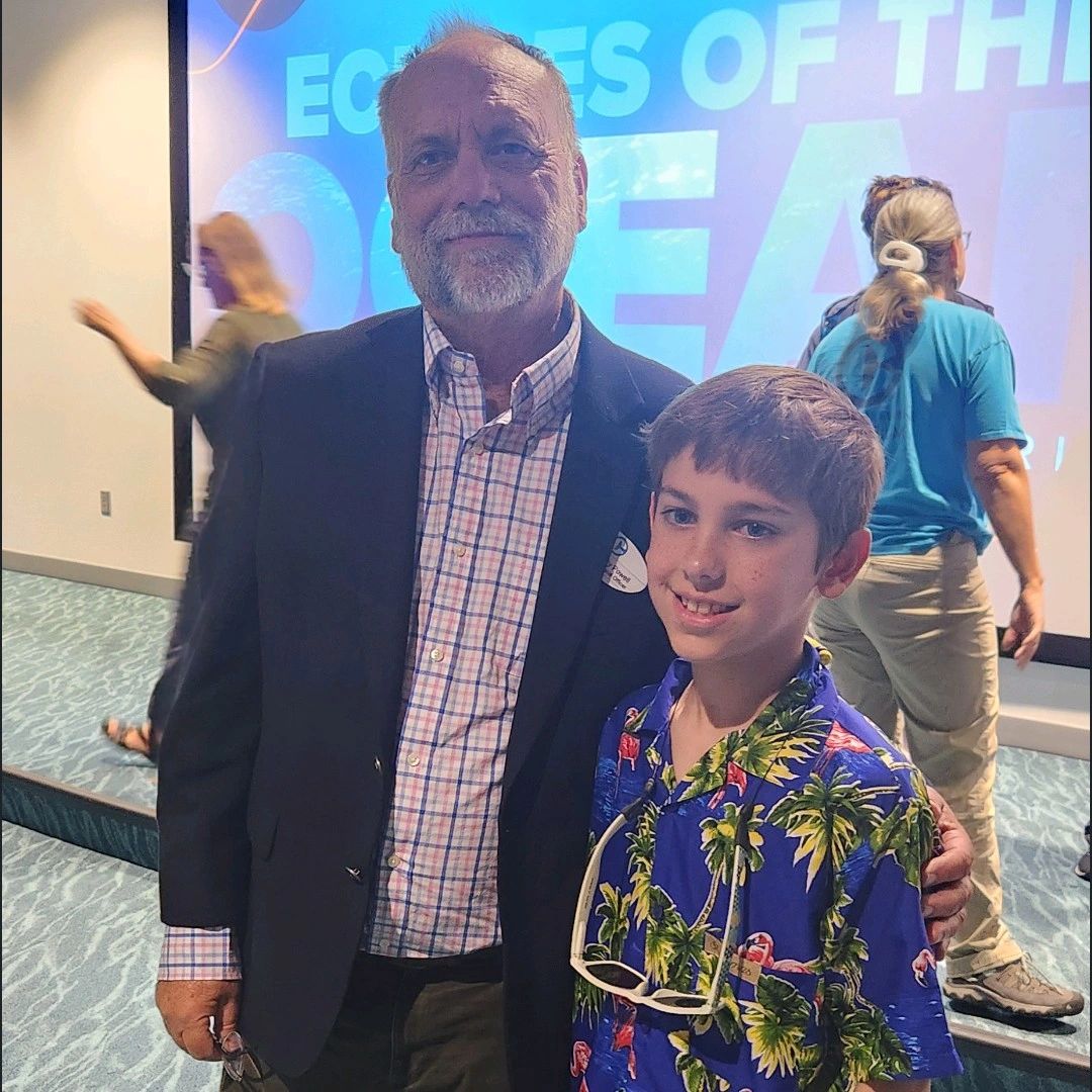 Jacob with Dr. Buddy Powell at Echoes of the Ocean